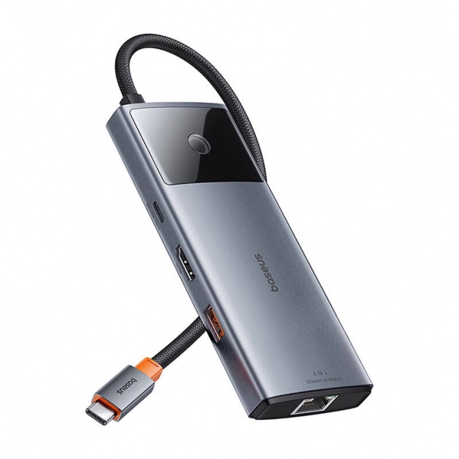 Baseus Metal Gleam 6 az 1-ben elosztó USB-C-hez