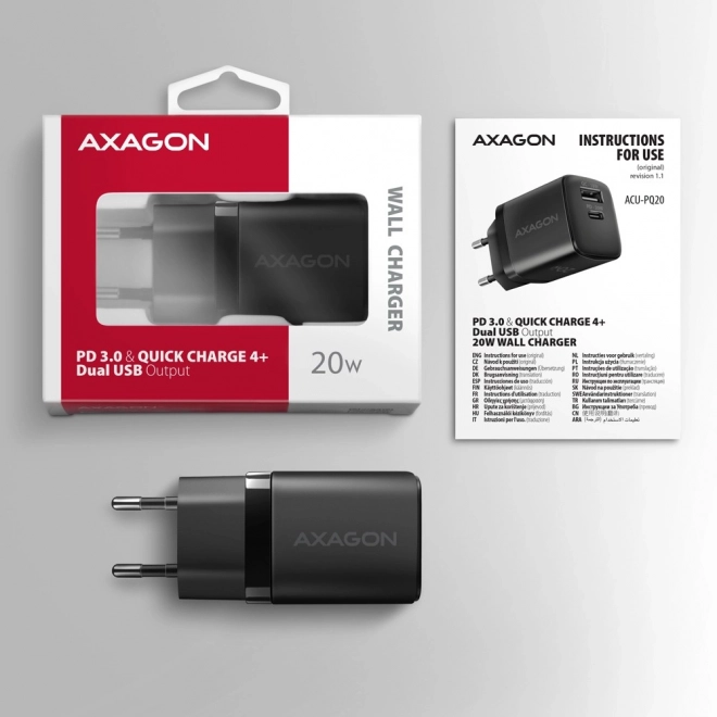 Gyors töltő adapter 20W USB-C és USB-A csatlakozással