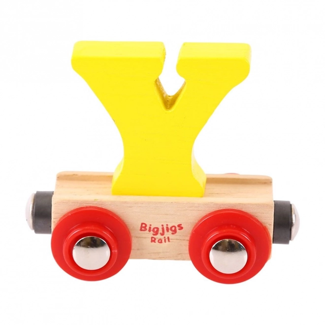 Fakocka vagon "Y" betű - Bigjigs Rail