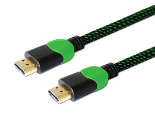 Zöld-fekete HDMI kábel 2.0, 1,8 m