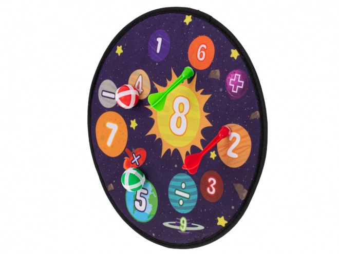 Gyerekeknek szánt űr darts játék tépőzáras labdákkal 36cm