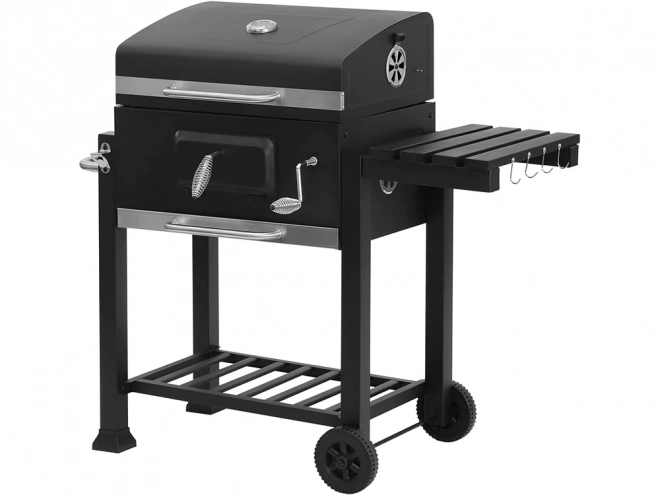 Kerti Grill Faszenes Két Ráccsal és Hőmérővel