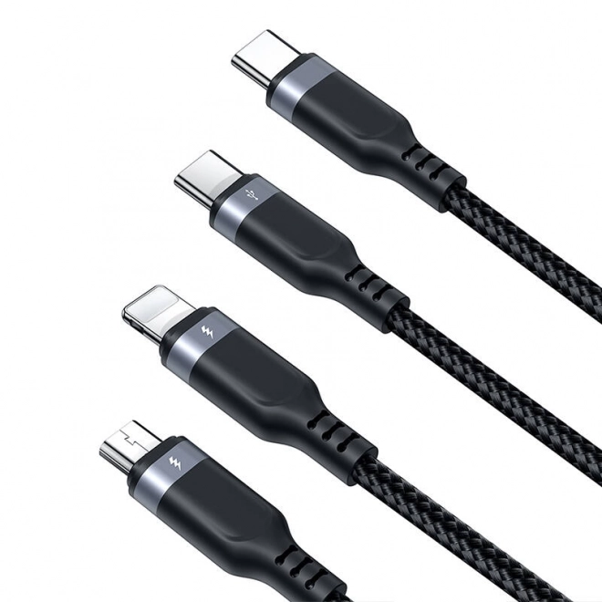 Multifunkciós kábel USB-C 2x Lightning Micro