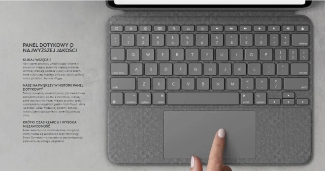 Logitech Combo Touch Billentyűzetes tok iPad Pro 12,9” 5. Generáció - Szürke