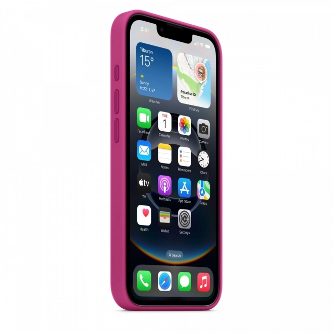 Szilikon tok iPhone-hoz - Élénk rózsaszín