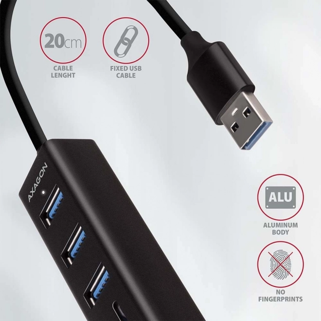 Axagon univerzális USB hub és kártyaolvasó