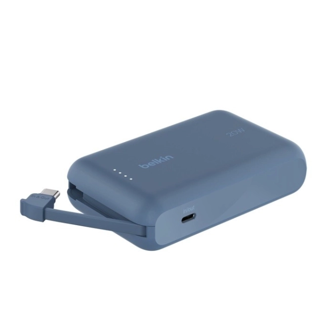 Powerbank BoostCharge 10K mAh 20W integrált kábellel, kék