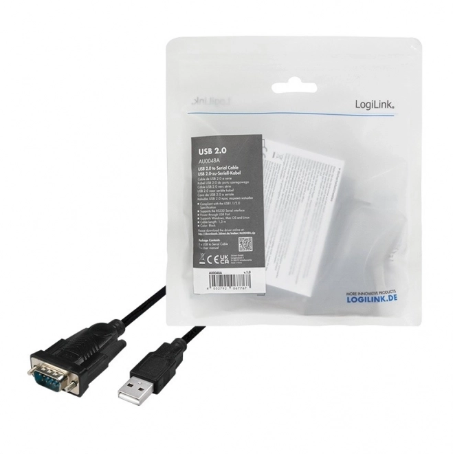 Usb-db9 soros port adapter, 1.5m