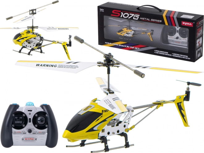 Rc távirányítós helikopter szymma s107g kék – sárga