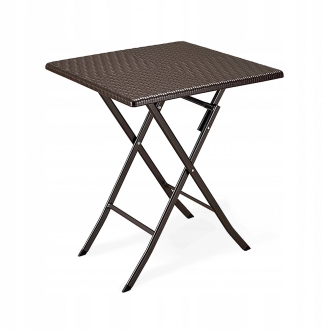 Kerti összecsukható konferenciaasztal rattan erkély 62 cm