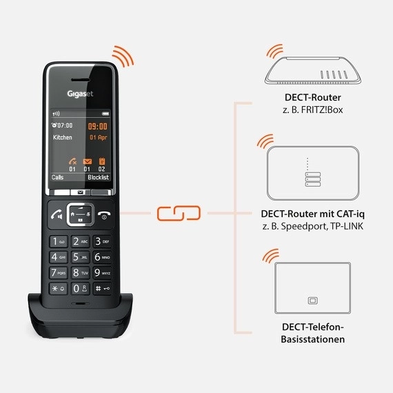 Gigaset komfort kézi DECT telefon