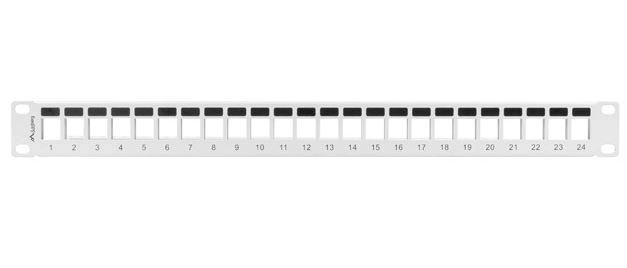 Keystone Kompatibilis Szürke Patch Panel 24 Port 1U 19 Hüvelyk