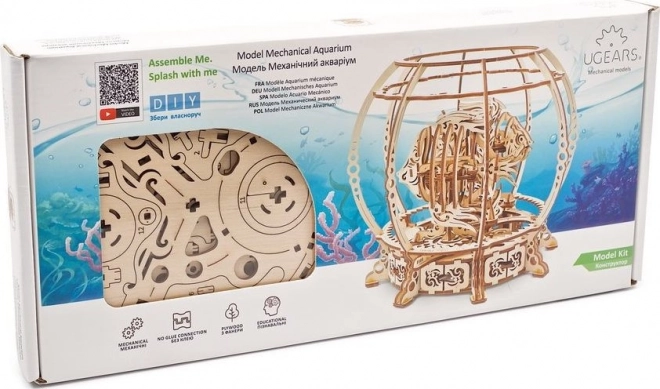 Ugears mechanikus akvárium 3D puzzle