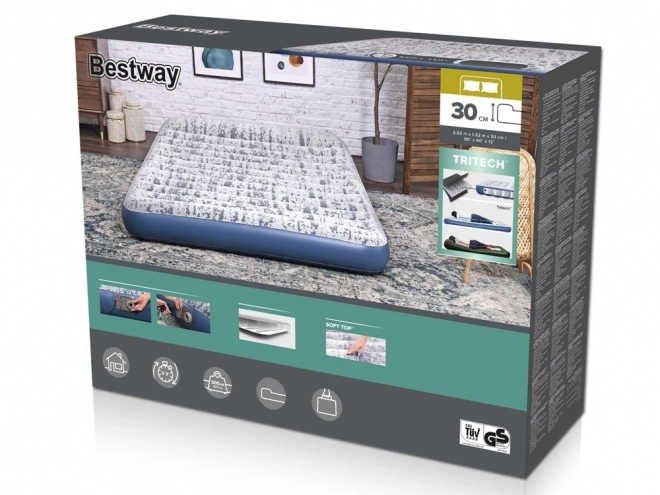 Bestway kétszemélyes velúr matrac Queen