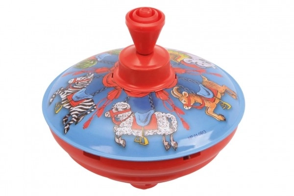 Játék pörgettyű körhintával 13 cm
