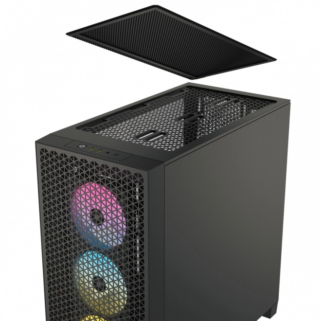 Corsair 3000D RGB airflow fekete edzett üveg középtorony ház