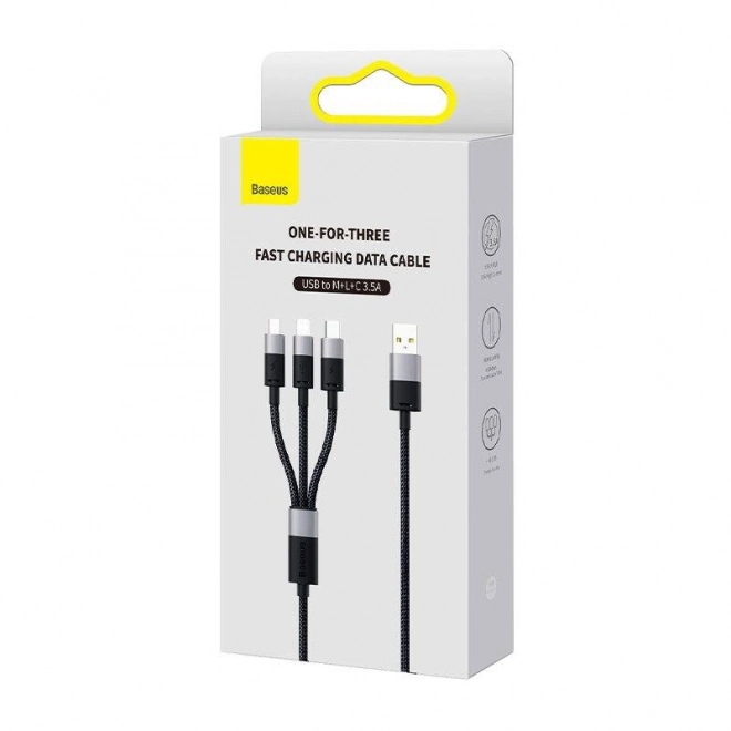 Baseus StarSpeed 3 az 1-ben töltőkábel USB-C, micro USB, Lightning