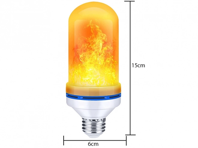 Dekoratív Led izzó lánghatással, E27, 9W