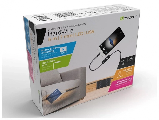 Tracer HardWire vízálló endoszkópos kamera USB LED világítással