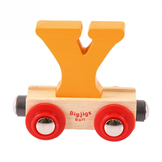 Fakocka vagon "Y" betű - Bigjigs Rail