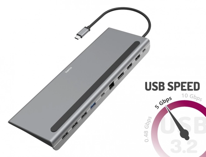 10 portos USB-C dokkoló állomás