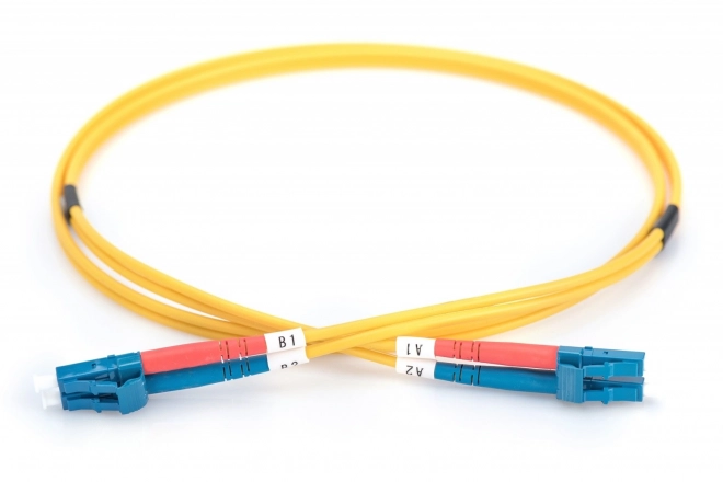 Patchcord együzemű 5m LC-LC duplex Sárga