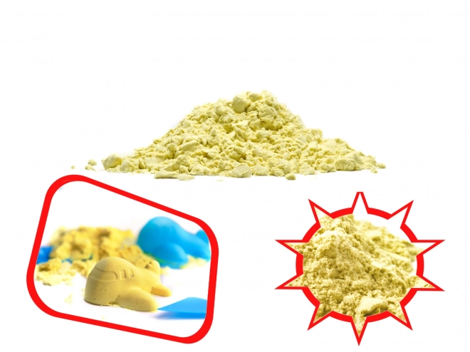 Zöld kinetikus homok 1 kg – Sárga