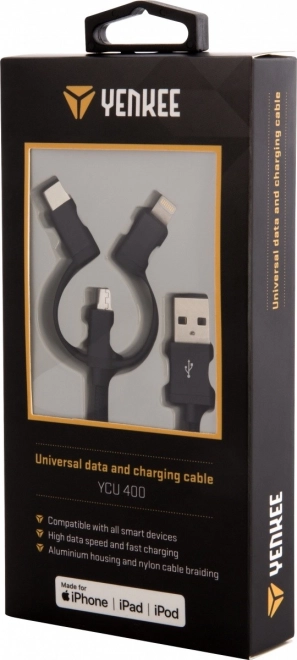 Univerzális USB kábel 3 az 1-ben töltéshez és adatátvitelhez