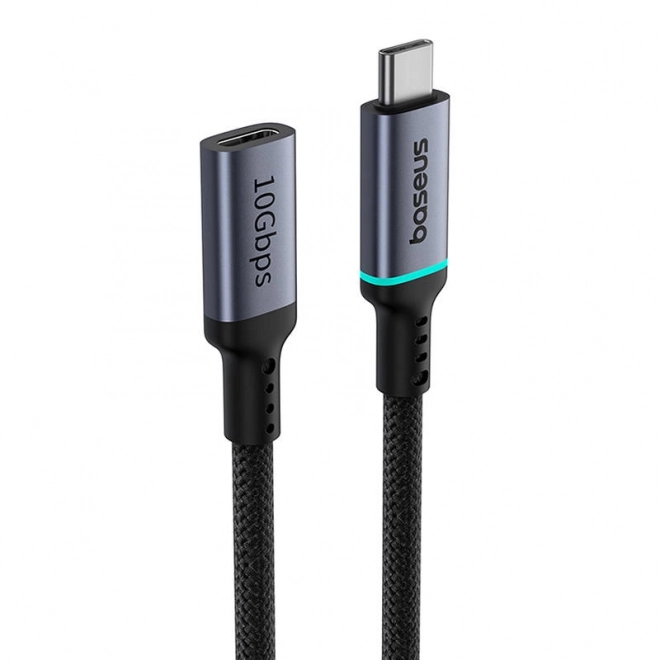 Baseus usb-c hosszabbító kábel 10gb/s fekete 0,5m