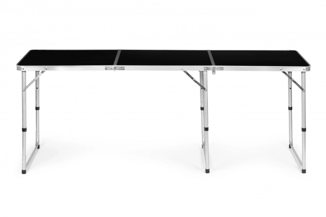 Összecsukható kempingasztal fekete lap 180 x 60 cm