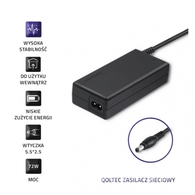 Qoltec hálózati adapter 72W