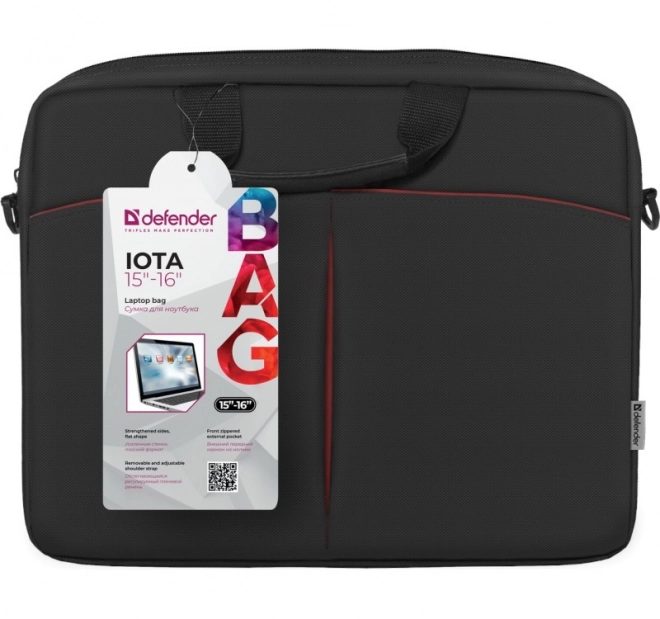 Fekete IOTA laptop táska 15,6 hüvelykes