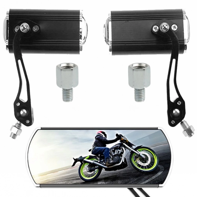 Alumínium motoros visszapillantó tükör könnyű tartóval és adapterrel