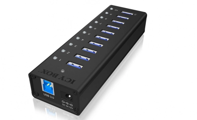 Icy Box AC6110 10-portos aktív USB hub