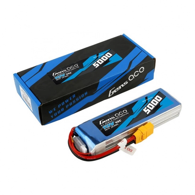 Gens ace 5000mah 11.1v 45c lipo akkumulátor xt90 csatlakozóval