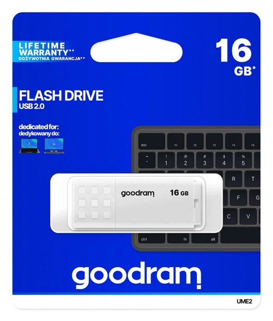 Klasszikus fehér pendrive 16GB