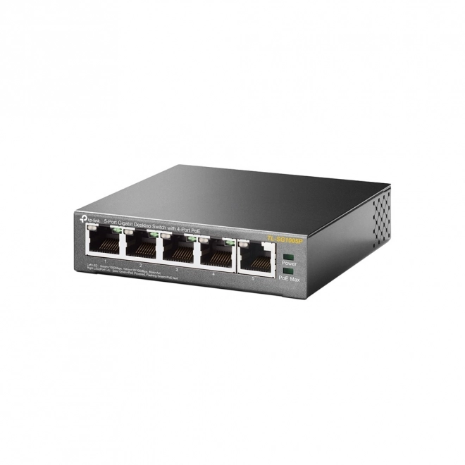 Gigabit ethernet kapcsoló 5 portos PoE funkcióval