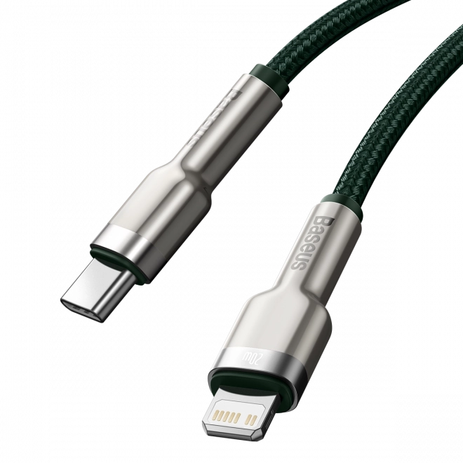 Baseus Cafule zöld USB-C Lightning kábel 1m