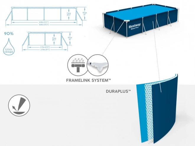 Bestway 400x211x81cm családi medence