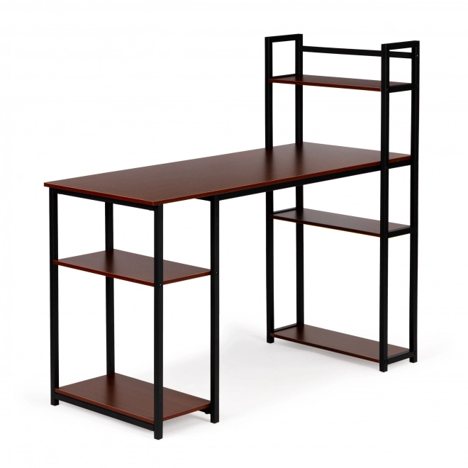 Modernhome loft stílusú íróasztal világos tölgy sötét bronz