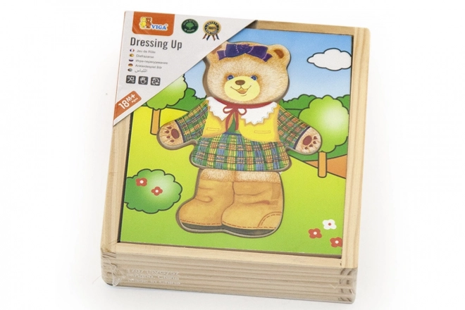 Viga fa logikai puzzle, macilány öltöztető játék