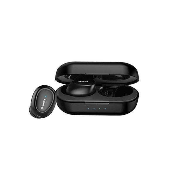 Vezeték nélküli fülhallgató Bluetooth 5.0 dokkolóállomással - fekete