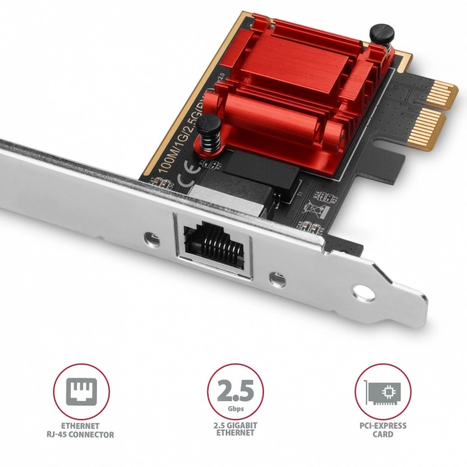 Pci-Express hálózati kártya AXAGON 2,5 Gigabit Ethernet