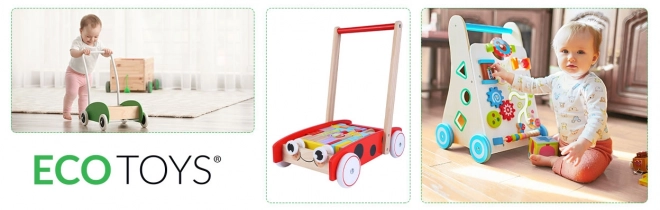 Fa bébitaxi járássegítő ECOTOYS építőkockákkal