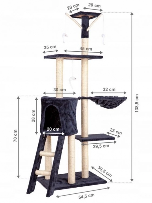 Cicamászóka 5 szinttel és 3 megfigyelő platformmal