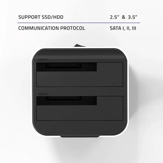 Stáció dokkoló HDD SSD lemezekhez SATA III USB 3.0 szupergyors sebességgel és offline klónozási funkcióval