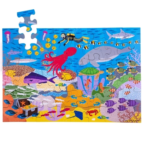 tengeri világ padlópuzzle gyerekeknek - 48 darab