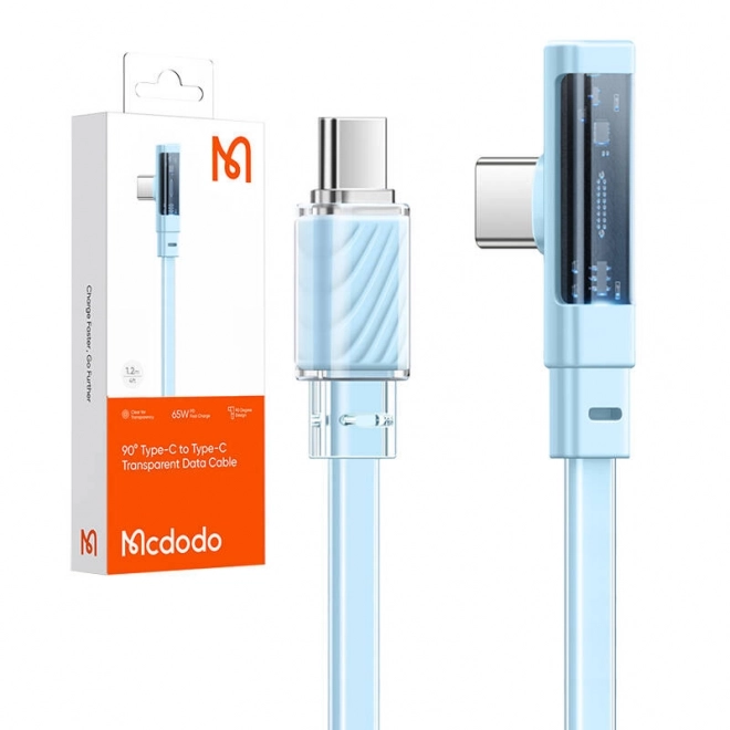 Usb-c kábel Mcdodo 100w 90° 1,2m kék