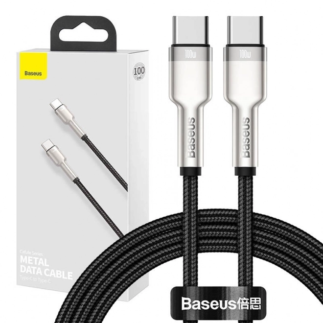 Baseus gyors töltő USB-C kábel 100W fekete, 1m