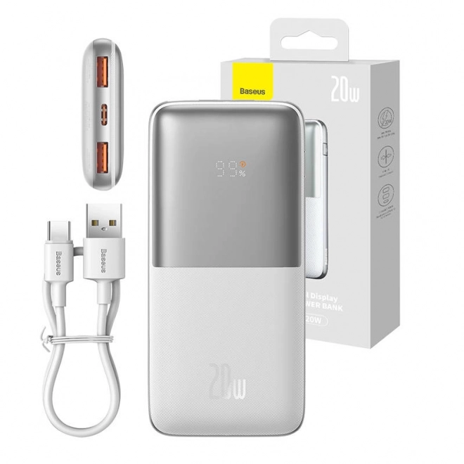 Baseus Bipow Pro fehér powerbank 10000mAh 20W